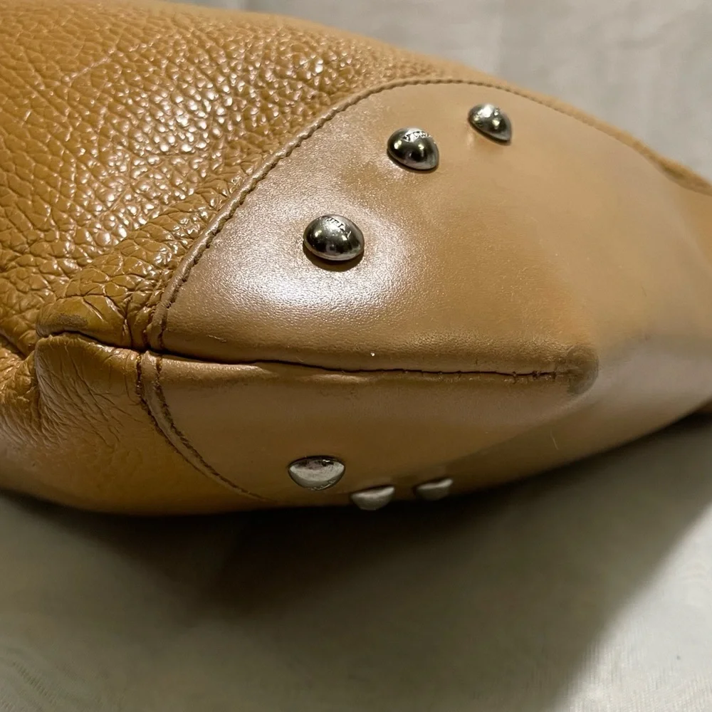 Vintage Furla Studded Leather Hobo Shoulder Bag ✨RARE✨